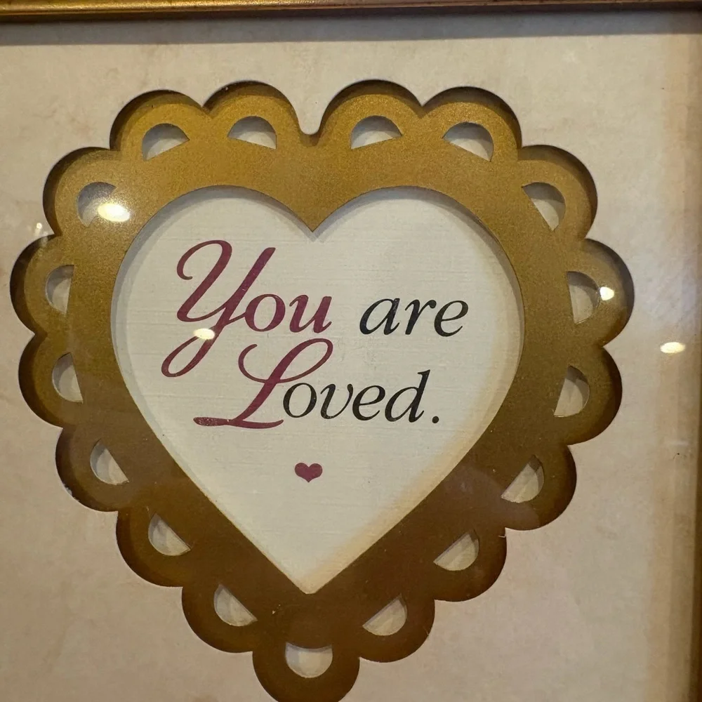 Imagine Designs Inc Vntg Gold Scroll Design Frame With Heart shaped Love verse